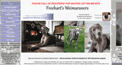 Desktop Screenshot of freehartsweimaraners.com