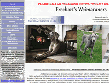 Tablet Screenshot of freehartsweimaraners.com